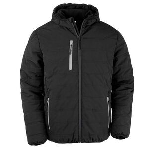 Result Genuine Recycled Mens Compass Padded Jacket / Black/Gray